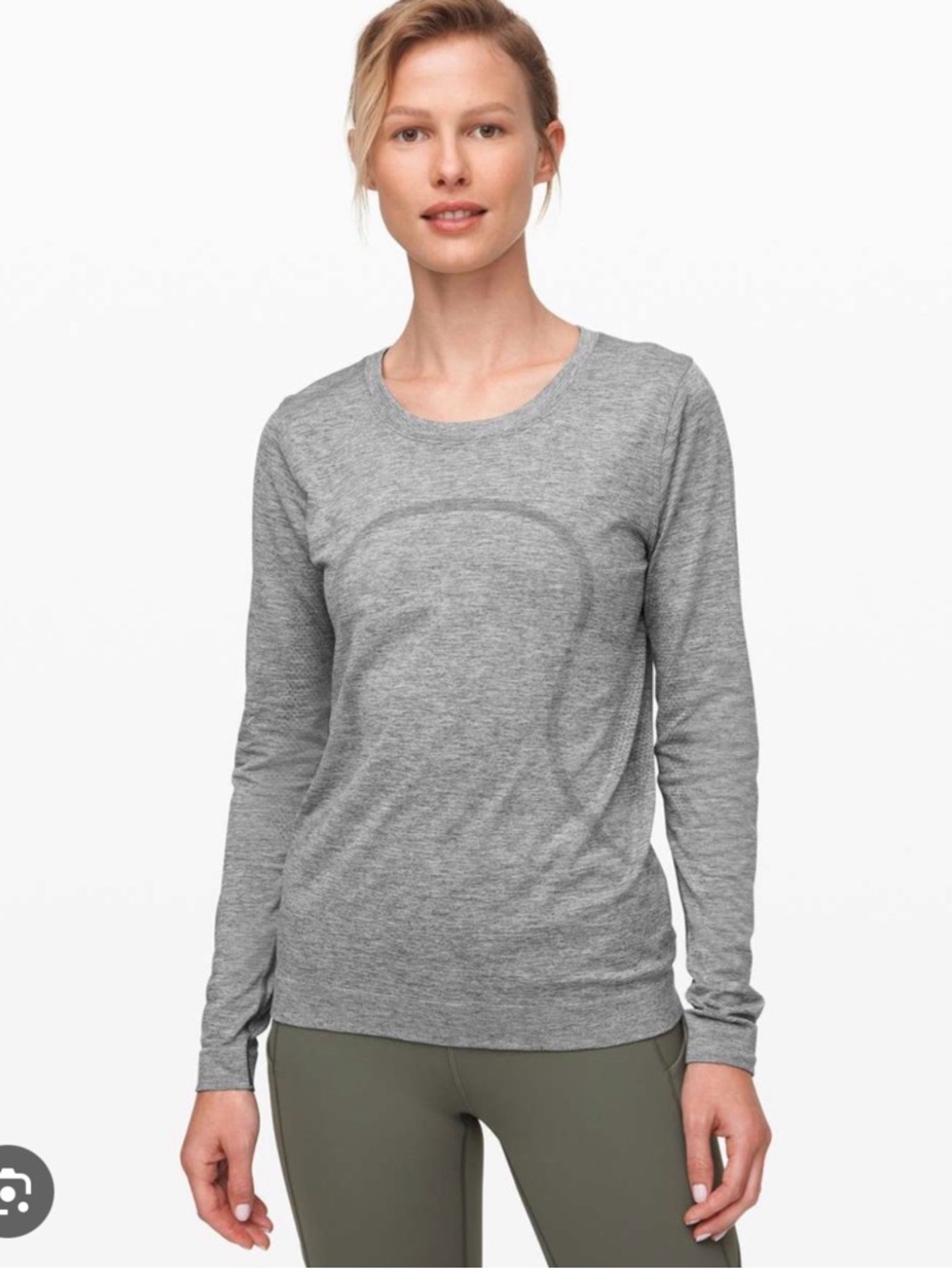 LIKE NEW lululemon athletica Women's Swiftly Relaxed Long Sleeve Hip Length Gray